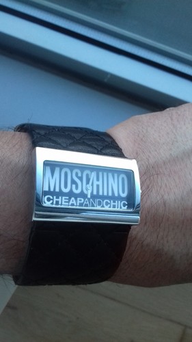 Moschino mw0013 black leather - black,