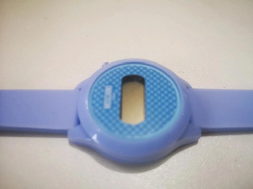 Moschino purple plastic watch