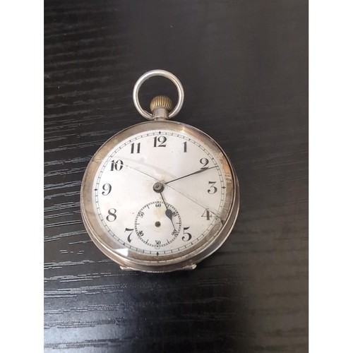Antique silver open face - silver,